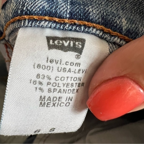 Levi’s 505s Straight Distressed Short Denim Jeans - Picture 7 of 13